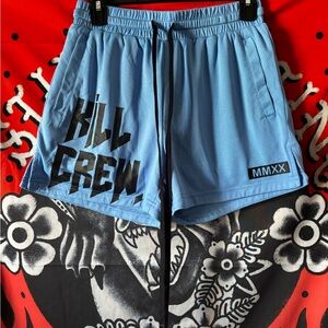 Kill Crew Light Blue Athletic Shorts